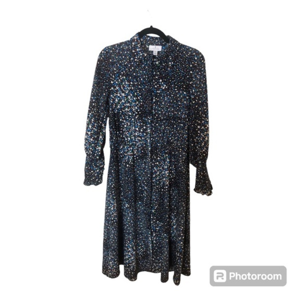 Topshop Multicolor Floral Button-Up Midi Dress – Size 4